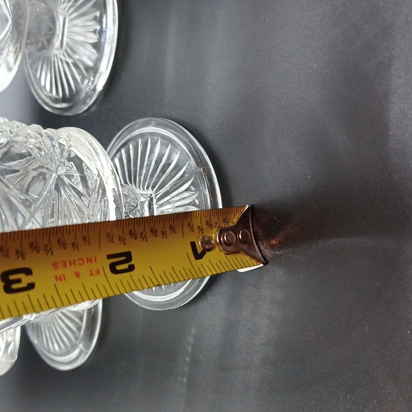 3 Vintage Hazel Atlas Water Goblets Stem Glass Big Top Peanut Butter 50's - Picture 9 of 9